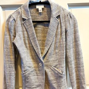 Caslon striped knit blazer S